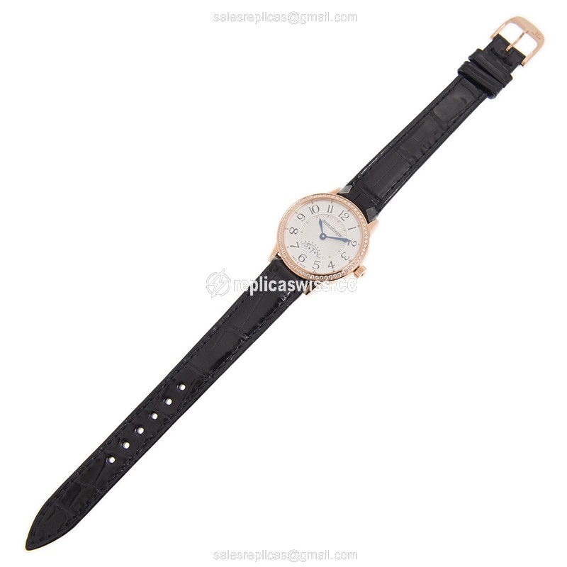 Jaeger-Lecoultre Q3402530 Rendez-Vous Quartz 18kt Rose Gold & Diamond Dial - White - Leather Strap - Buckle Clasp - View 2