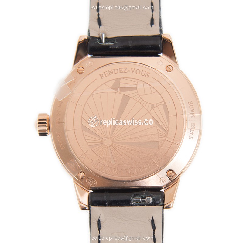 Jaeger-Lecoultre Q3402530 Rendez-Vous Quartz 18kt Rose Gold & Diamond Dial - White - Leather Strap - Buckle Clasp - View 3