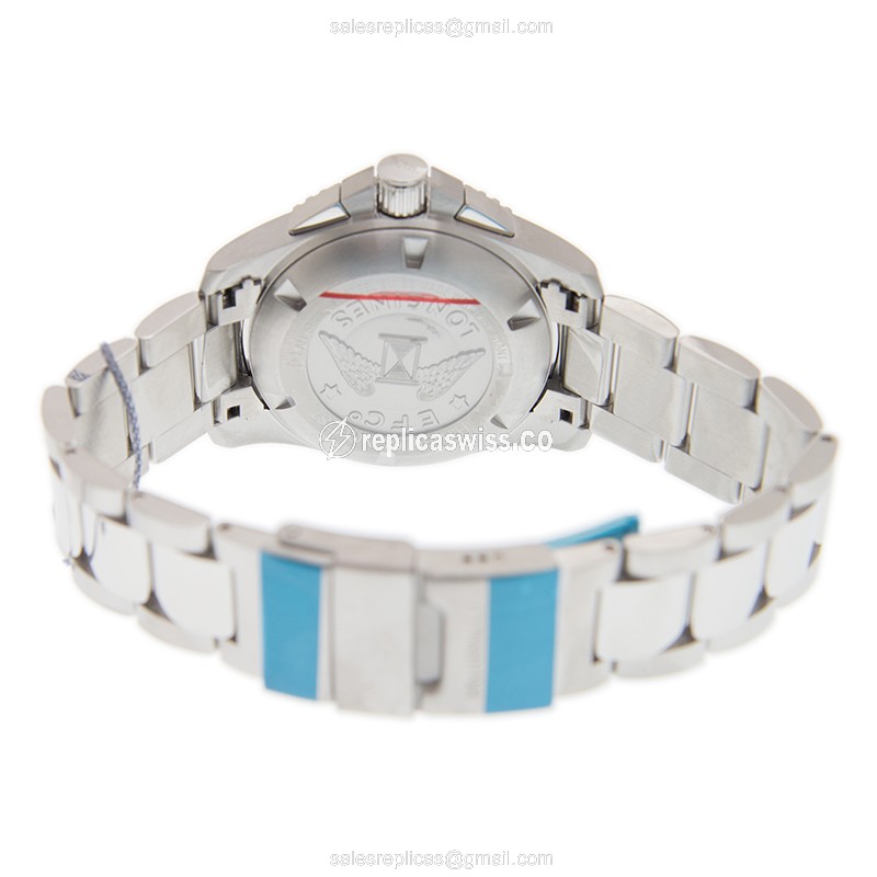 Longines CONQUEST Replica - Automatic - Steel Case - Black Dial - Silver Steel Strap - View 4