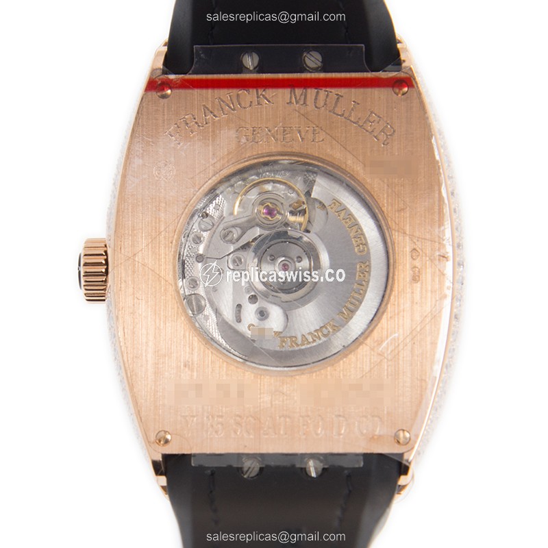 Franck Muller V 35 SC AT FO D CD (5N.NR) VANGUARD Automatic 18kt Rose Gold & Diamonds - View 3