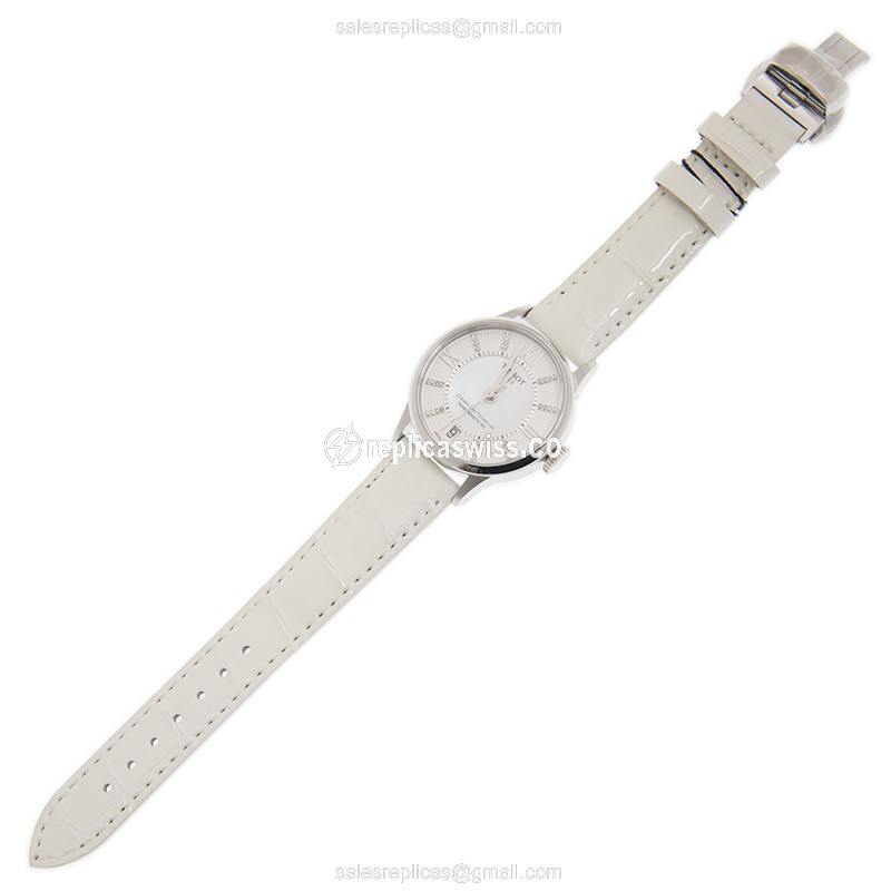 Tissot T-CLASSIC Automatic - Stainless Steel - White Dial - Leather Strap - View 2