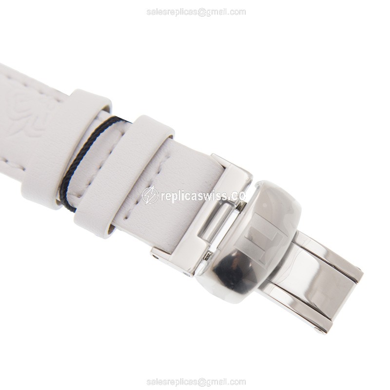 Automatic Tissot Lady Heart - Stainless Steel Case - White Dial - Leather Strap - View 4