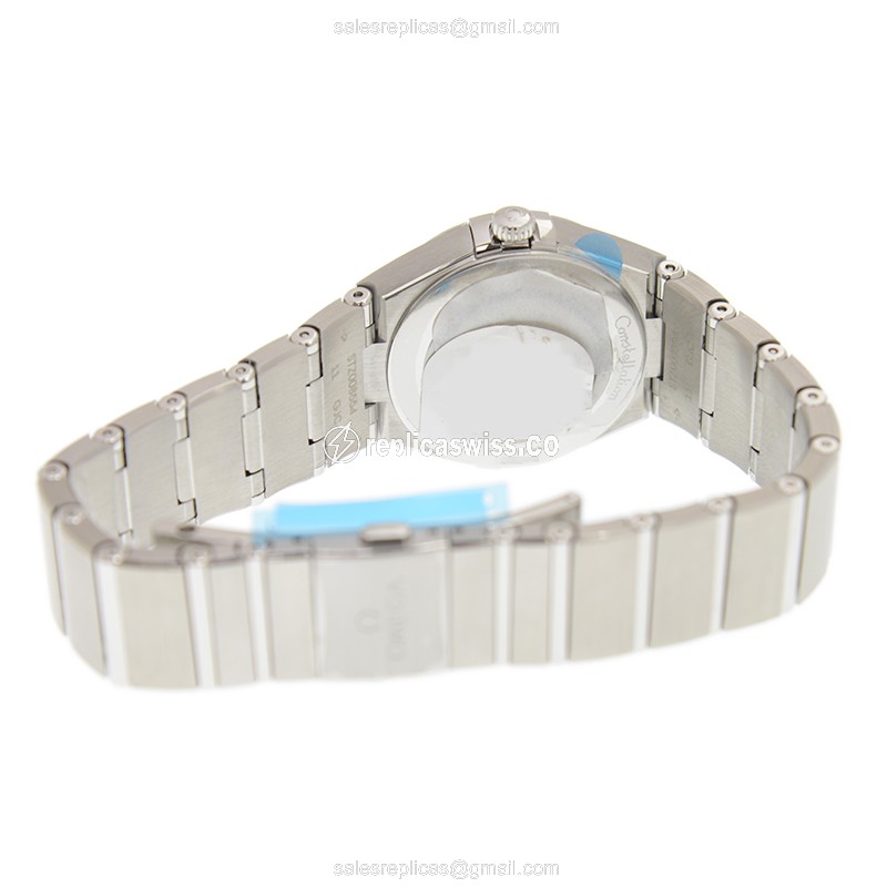 Omega Constellation Replica - Quartz - Stainless Steel Case - Gray Dial, Silver Clasp, Steel Strap - View 4