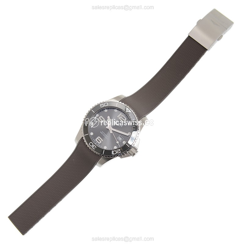 Longines CONQUEST Replica - Automatic - Steel Case - Gray Dial - Rubber Strap - View 2