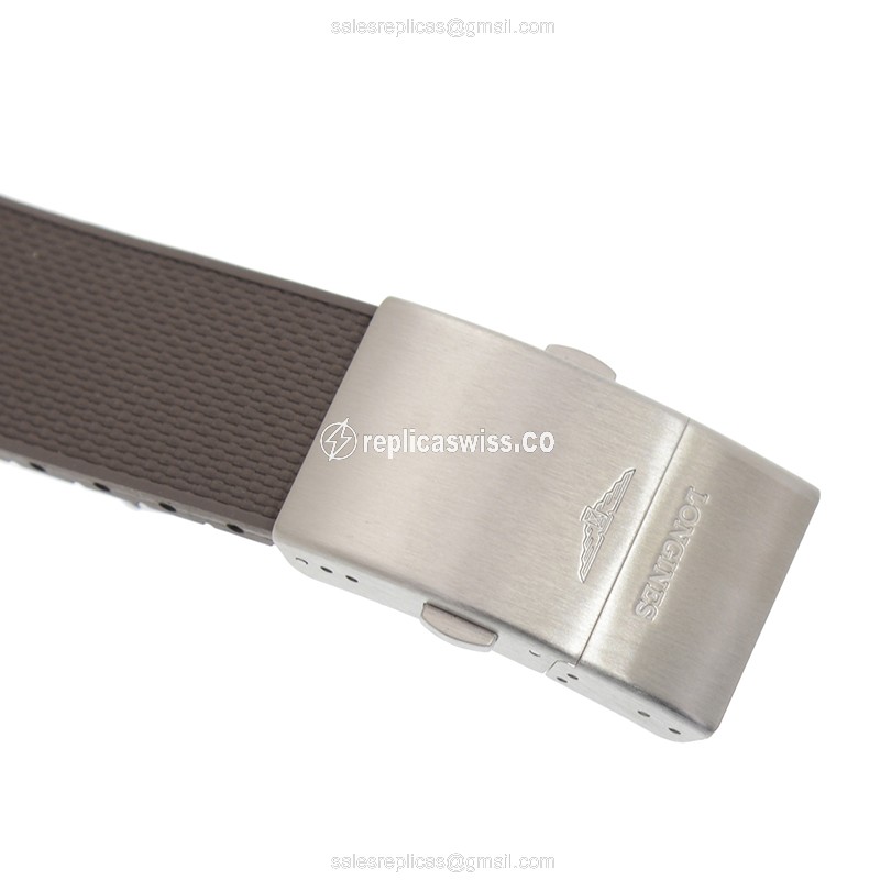 Longines CONQUEST Replica - Automatic - Steel Case - Gray Dial - Rubber Strap - View 4