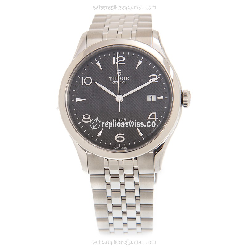Tudor 1926 Replica - Automatic - Steel - Black Dial - Silver Strap - View 2