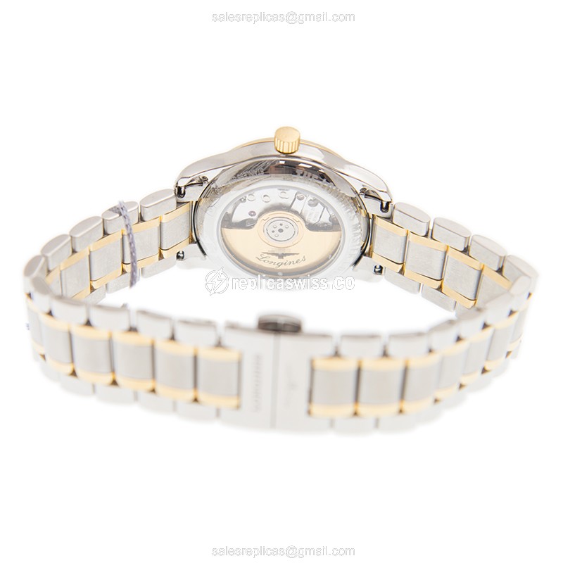 Longines L2.257.5.12.7 Replica - Automatic - 18kt Gold & Steel - White Dial - View 4