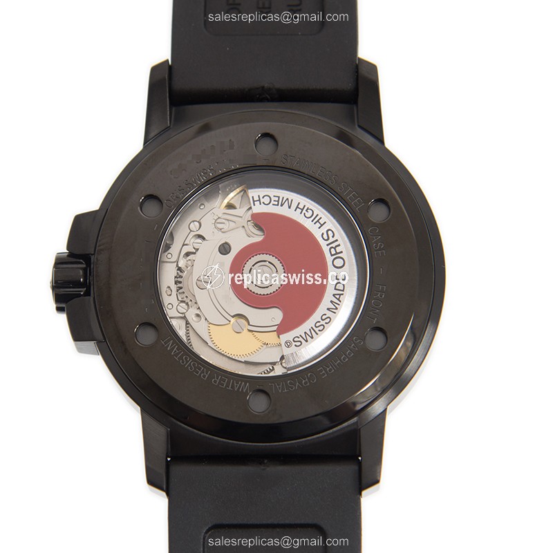 Oris Aviation Replica - Automatic - Stainless Steel - Gray Dial - Black Rubber Strap - View 3
