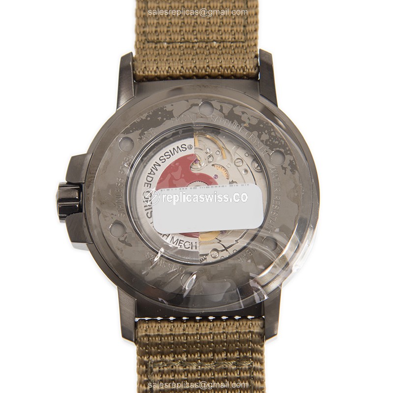 Oris Aviation Replica - Automatic - Stainless Steel - Gray Dial - Brown Nylon Strap - Buckle Clasp - View 3
