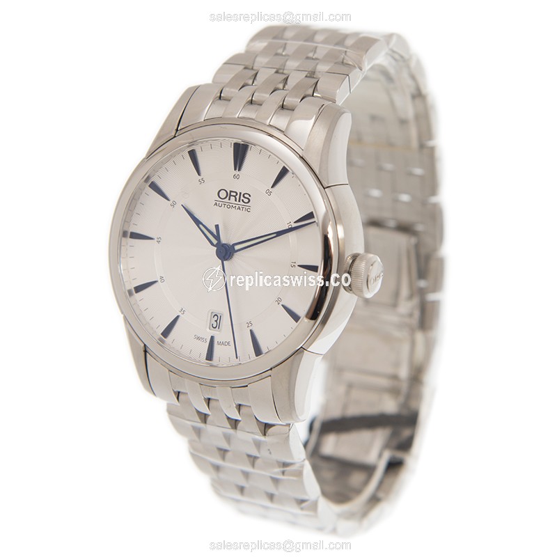 Oris Classic Date Replica - Automatic - Silver Dial - Steel Case - Silver Band - View 3