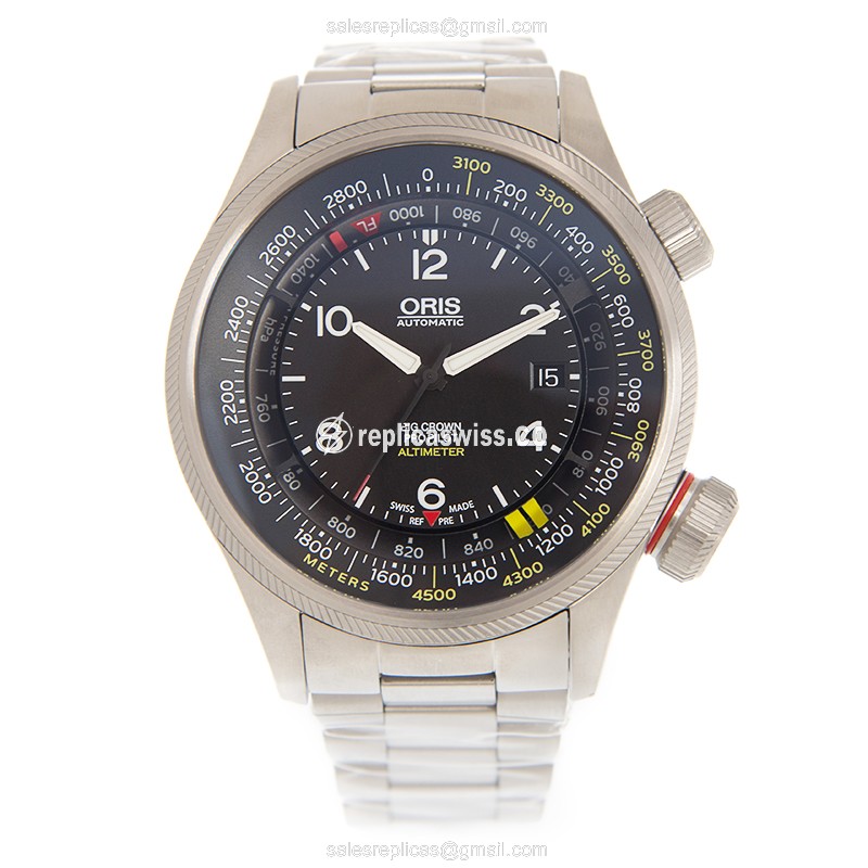 Oris Aviation Replica - Automatic - Black Dial - Steel Case & Band - View 2