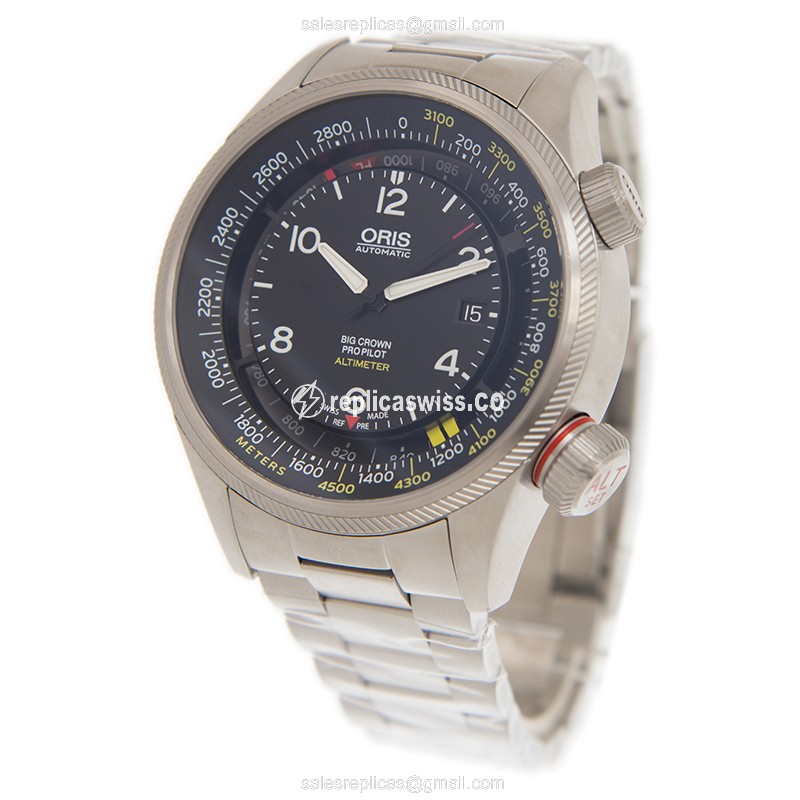 Oris Aviation Replica - Automatic - Black Dial - Steel Case & Band - View 3
