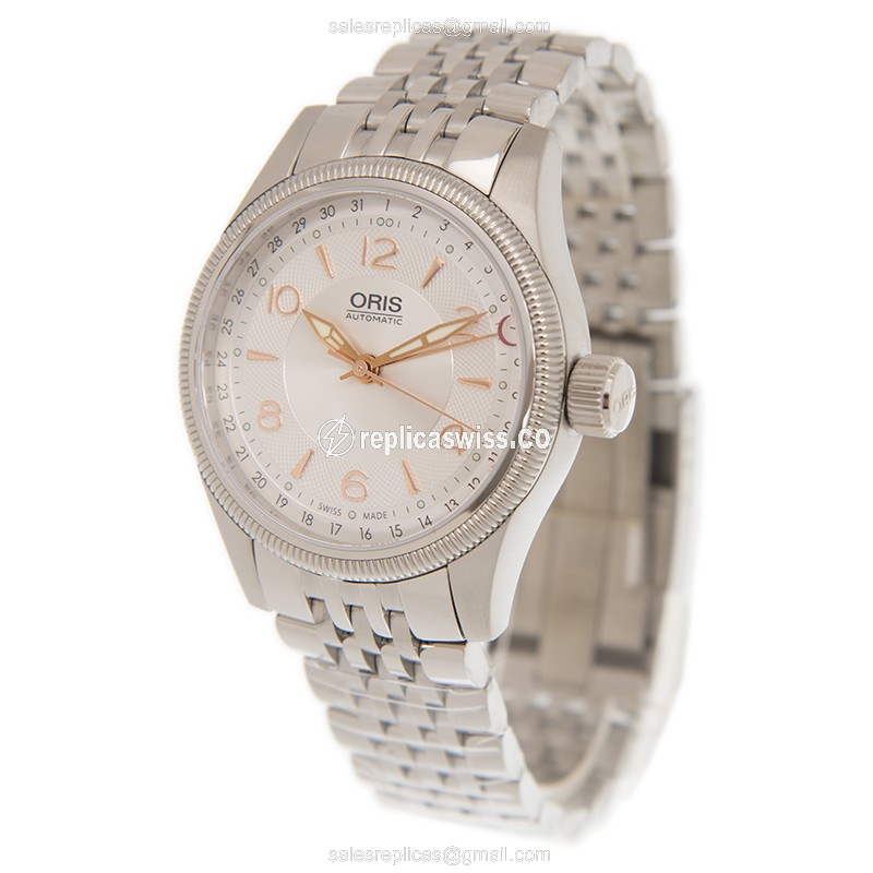 Oris 754 7679 4031 AVIATION - Automatic - Silver Dial - Steel Case & Band - View 3