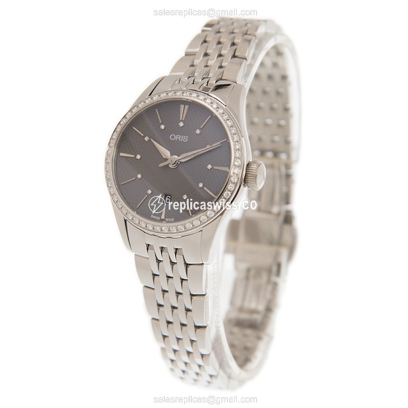 Oris Classic Date Replica - Automatic - Diamond - Gray Dial - View 3