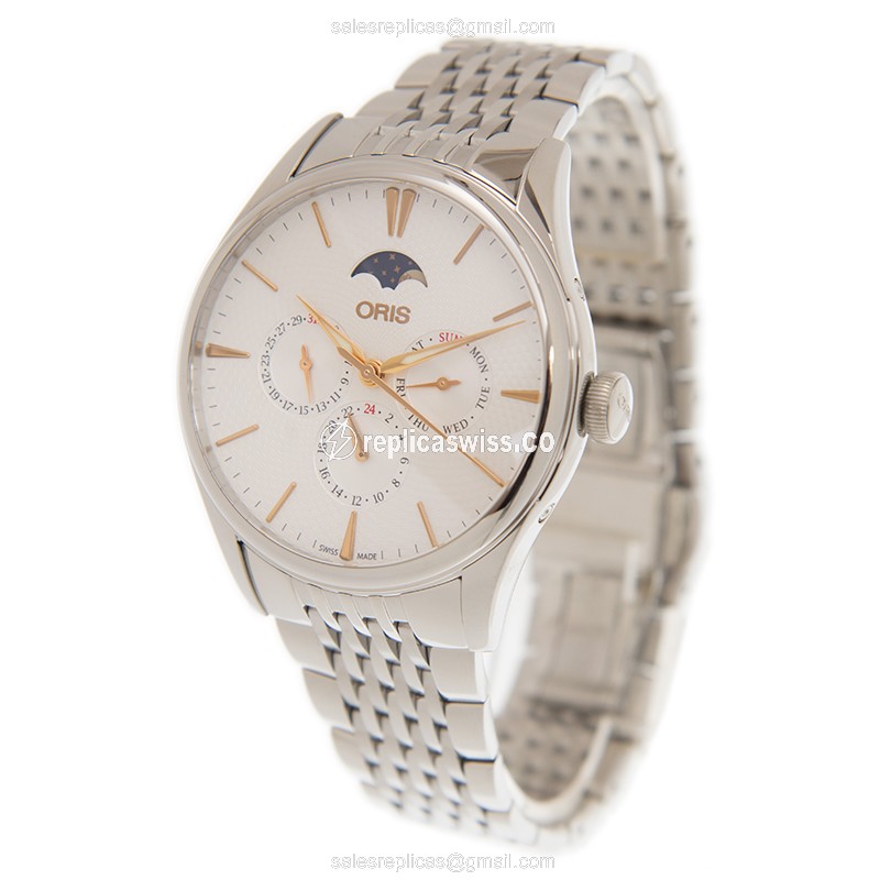 Oris Classic Date Replica - Automatic - Steel Case - Silver Dial - Steel Band - View 3