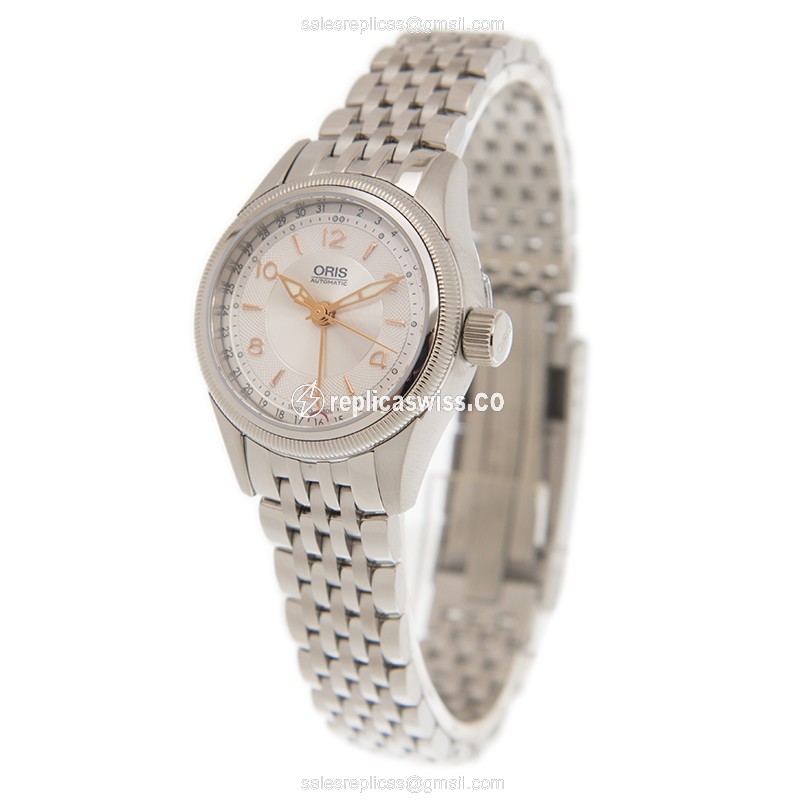 Oris Aviation Replica - Automatic - Steel Case - Silver Dial - Silver Steel Strap - View 3