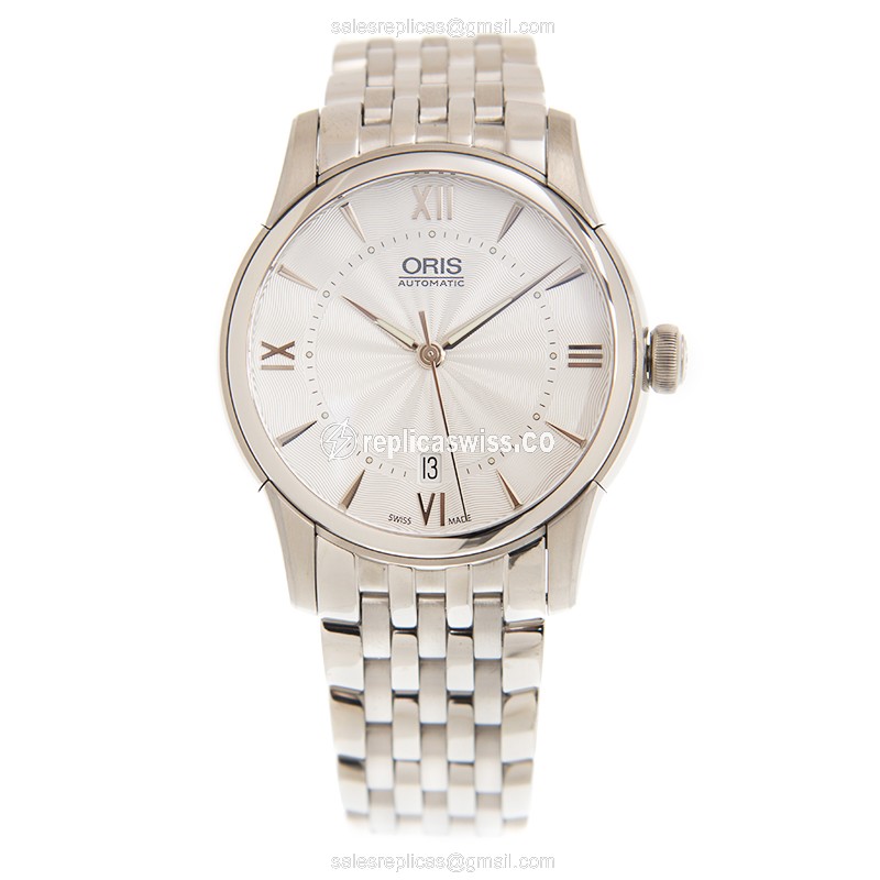 Oris Classic Date Replica - Automatic - Steel - Silver Dial - Silver Strap - View 2
