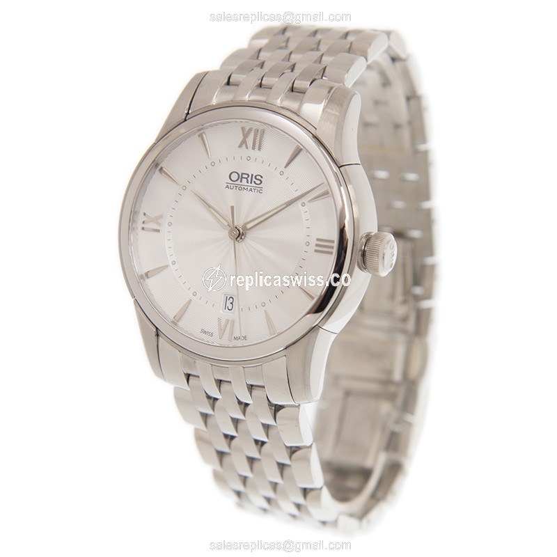 Oris Classic Date Replica - Automatic - Steel - Silver Dial - Silver Strap - View 3