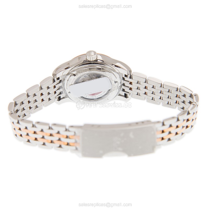 Oris Classic Date Replica - Automatic - Gold-Plated & Stainless Steel - White Dial - Gold Clasp - View 4