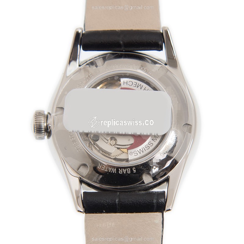 Oris Classic Date Replica - Automatic - Stainless Steel - Gray Dial - Leather Black Strap - View 3