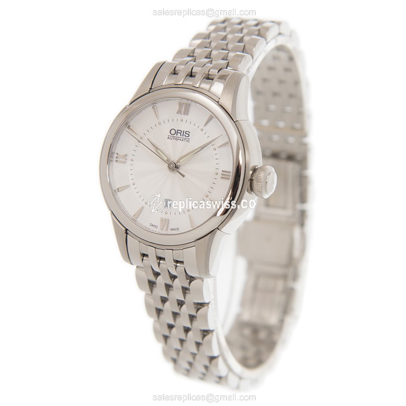 Oris Classic Date Replica - Automatic - Stainless Steel - Silver Dial - Steel Strap - View 3