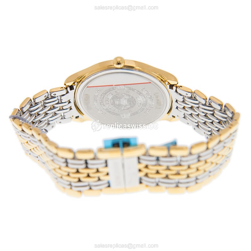Longines Lyre Replica - Quartz - Gold-Plated - White Dial - Gold Case & Strap - Clasp - View 4