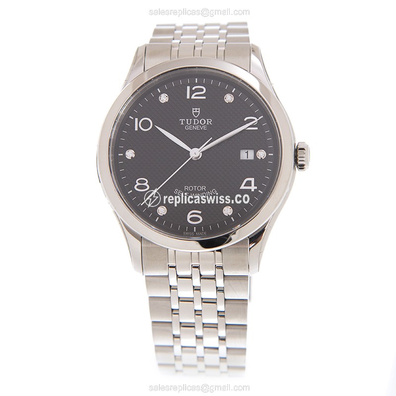 Tudor 1926 Automatic - Black Dial - Steel Case - Silver Strap - Clasp - View 2