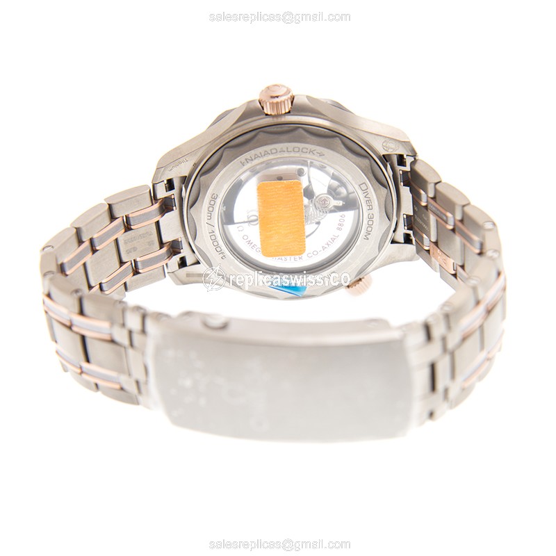 Replica Watch Omega Seamaster - Automatic - Gold - Gray Dial - View 4