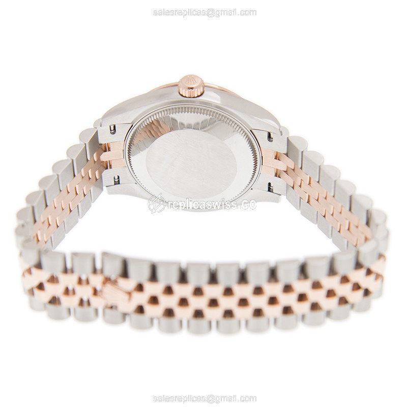 Rolex DATEJUST Replica | Automatic | Pink Dial on 18kt Steel & Gold Clasp - View 4