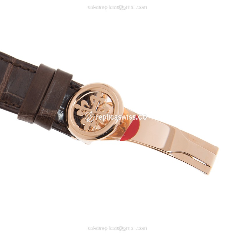 Patek Philippe 5531R-012 Replica - Automatic - Rose Gold - Brown Alligator Strap - View 4