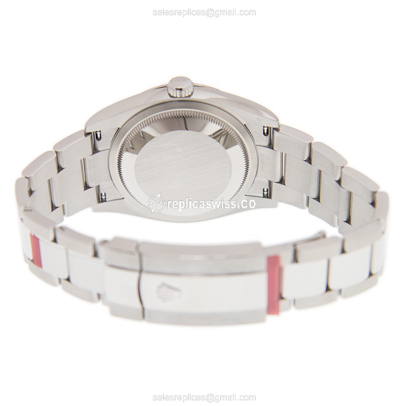 Rolex Datejust Replica - Automatic - White Gold & Steel - Purple Dial - View 4