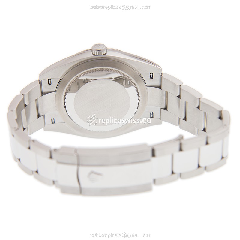 Rolex Datejust Replica - Automatic - 18kt White Gold & Steel - Gray Dial - View 4
