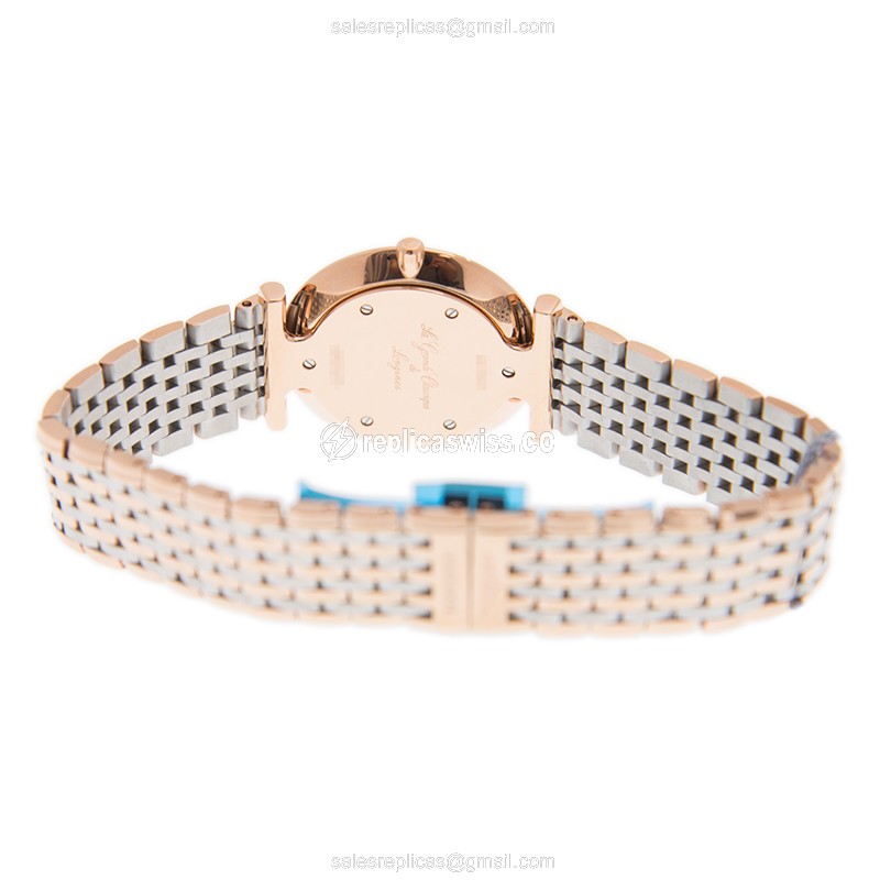 Longines LA GRANDE Quartz 18kt Rose & Steel - 18kt Gold Clasp - White Dial - Automatic - View 4