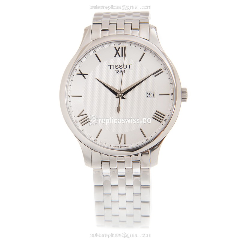 Rolex T-Classic Quartz - Stainless Steel - Silver Dial - Steel Strap - Clasp - View 2