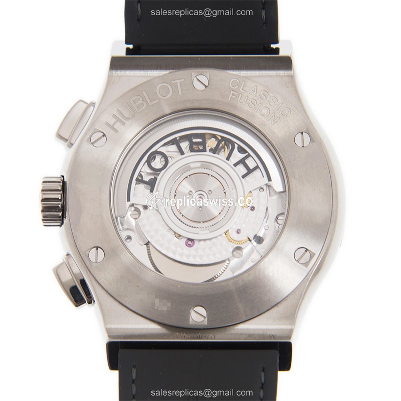 Hublot Classic Fusion Replica - Automatic - Titanium Case - Gray Dial - Grey Alligator Strap - View 3