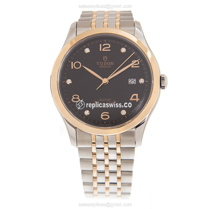 Tudor 1926 Automatic Replica Watch - Rose Gold/Steel - Black - View 2