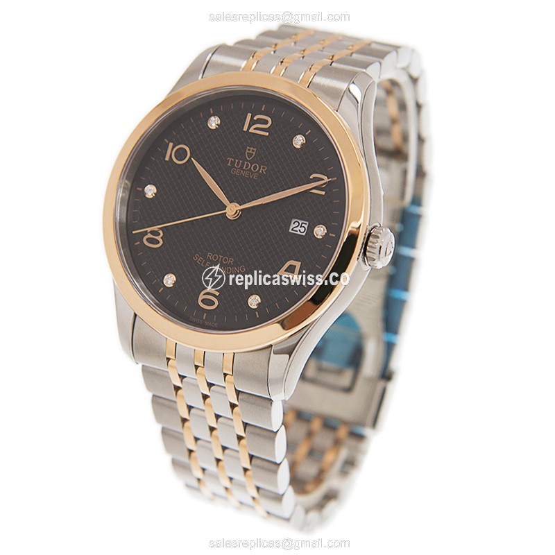Tudor 1926 Automatic Replica Watch - Rose Gold/Steel - Black - View 3
