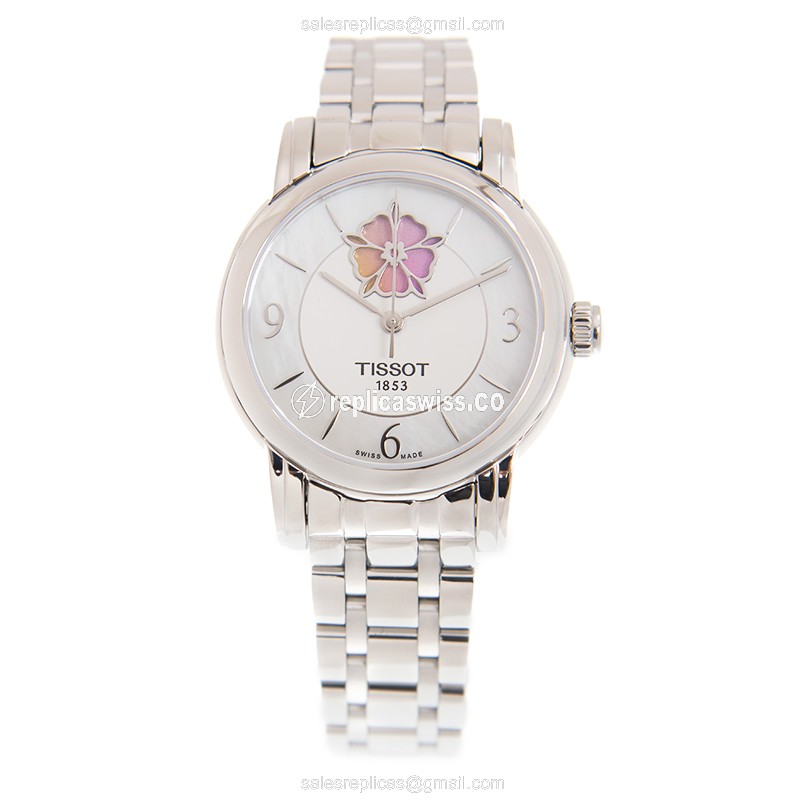 Tissot Lady Heart Replica - Automatic - Stainless Steel - White Dial - Silver Clasp - View 2