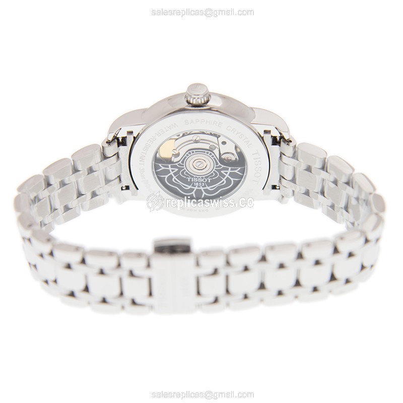 Tissot Lady Heart Replica - Automatic - Stainless Steel - White Dial - Silver Clasp - View 4
