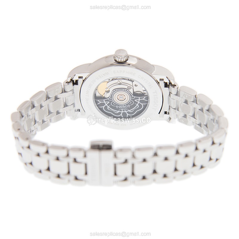 Tissot Lady Heart Replica - Automatic - Stainless Steel Case - White Dial - Silver Strap - View 4