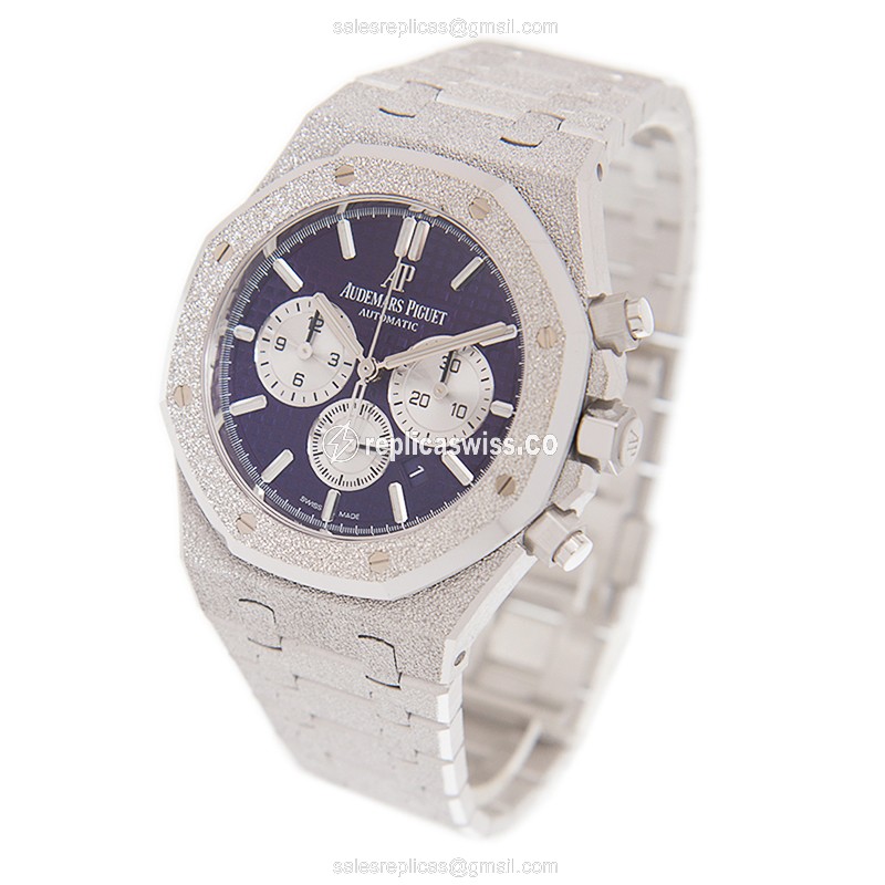 Royal Oak Replica - AP 26331BC.GG.1224BC.01 - Automatic - 18kt White Gold - Purple Dial - Silver Strap - View 3
