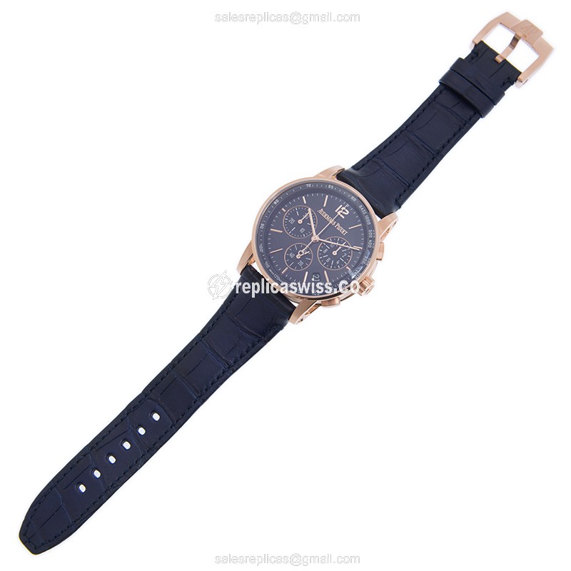 CODE 11.59 Audemars Piguet 26393OR.OO.A321CR.01 Replica - Automatic - Rose Gold Case - Blue Dial & Strap - Buckle Clasp - View 2