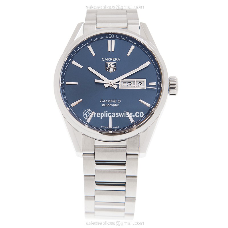 Tag Heuer Carrera Replica - Automatic - Steel - Blue Dial - View 2