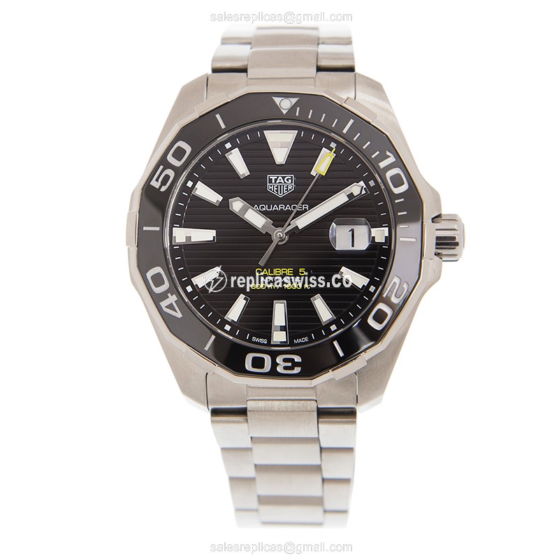 Tag Heuer Aquaracer Replica - Automatic - Black Dial - Steel - View 2