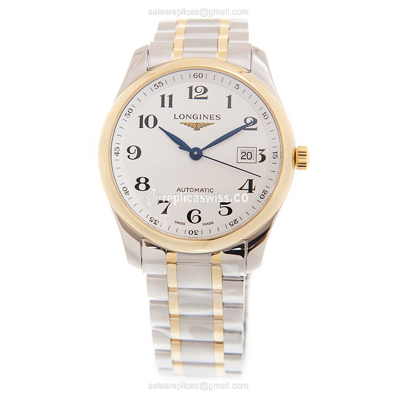 Rolex L2.793.5.78.7 Replica | Automatic | 18kt Gold Case, White Dial | Steel Clasp & Gold Strap - View 2