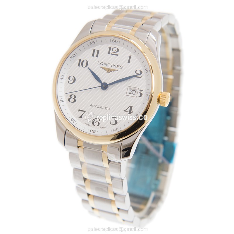 Rolex L2.793.5.78.7 Replica | Automatic | 18kt Gold Case, White Dial | Steel Clasp & Gold Strap - View 3