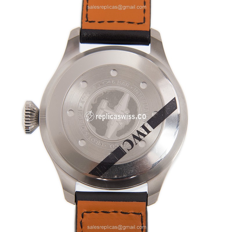 IWC PILOTS Replica - Automatic - Black Dial - Leather Strap - Buckle Clasp - View 3