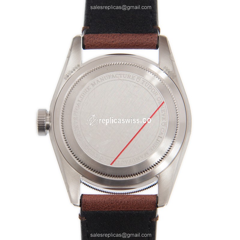Tudor Heritage Black Bay Replica - Automatic - Steel Case - Black Dial - Brown Leather Strap - View 3