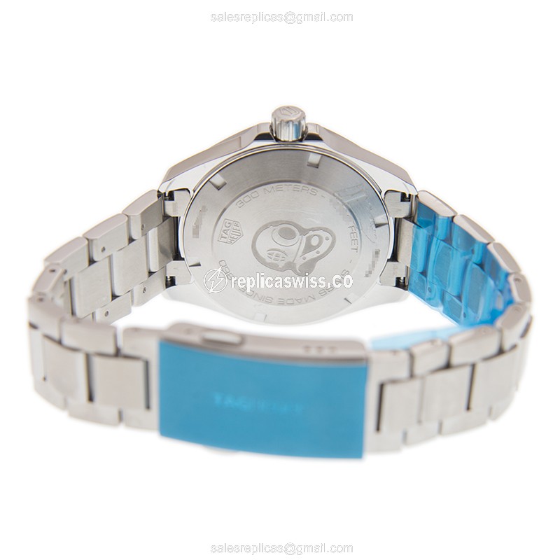 Tag Heuer AQUARACER Quartz - Black Dial - Steel Case - Silver Band - Clasp - View 4