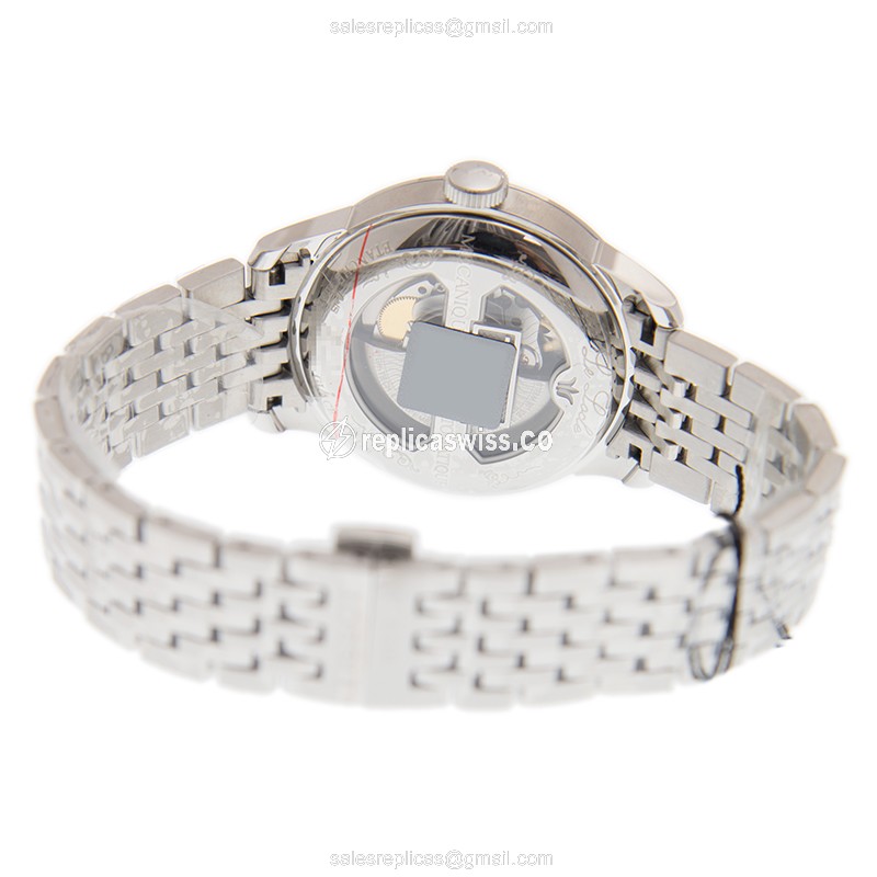 Tissot T-CLASSIC Replica - Automatic - Black Dial - Steel Case - Silver Strap - View 4